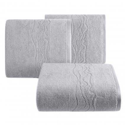 BAVLNĚNÝ RUČNÍK KARIN 30X50 CM STŘÍBRNÁ