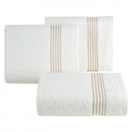 BAVLNĚNÝ RUČNÍK LILA 50X90 CM BÍLÁ