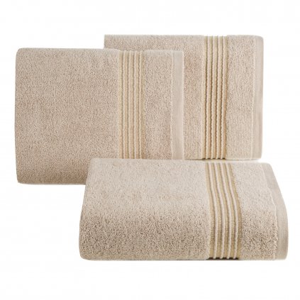 BAVLNĚNÝ RUČNÍK LILA 30X50 CM BÉŽOVÁ