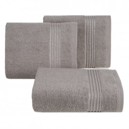 BAVLNĚNÝ RUČNÍK LILA 50X90 CM ŠEDÁ