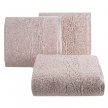 BAVLNĚNÝ RUČNÍK KARIN 50X90 CM PUDROVÁ