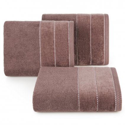 BAVLNĚNÝ RUČNÍK ELZA 50X90 CM TMAVĚŘŮŽOVÁ