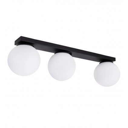 lampa sufitowa listwa alta czarny plafon loft nowoczesny biale kuliste klosze gwint e14