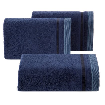FROTÉ RUČNÍK ABBIE 70X140 CM TMAVĚMODRÁ