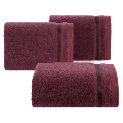 FROTÉ RUČNÍK ABBIE 50X90 CM BORDOVÁ