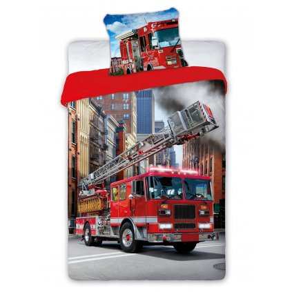 posciel bawelna 160x200 1p70x80 woz strazacki