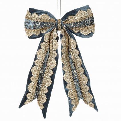 SADA 6KS VÁNOČNÍ DEKORACE BOW 45x32 CM VÍCEBAREVNÁ