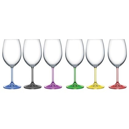 bohemia rainbow kieliszek 350ml wino kpl 6 szt