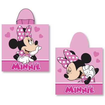 recznik ponczo z kapturem 55x110 myszka minnie