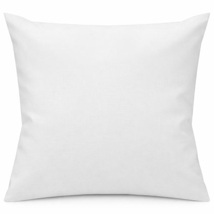 poszewka hotelowa na zakladke gladka biala 40x40