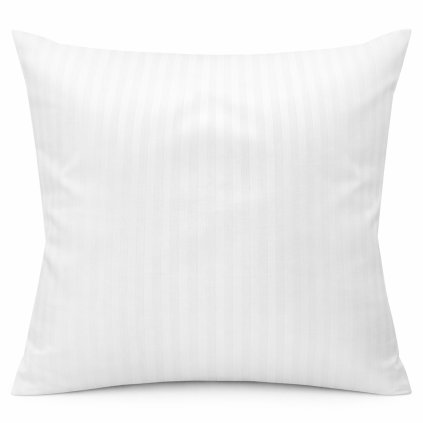 poszewka hotelowa na zakladke pasy 4mm biala 40x40