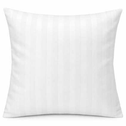 poszewka hotelowa na zakladke pasy 2cm biala 40x40