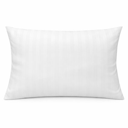 poszewka hotelowa na zakladke pasy 2cm biala 50x60