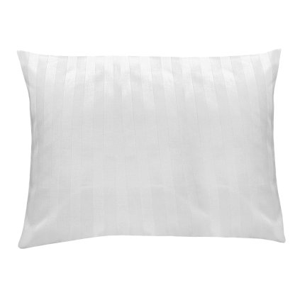 poszewka hotelowa na zakladke pasy 2cm biala 50x60