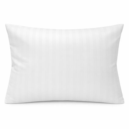 poszewka hotelowa na zakladke pasy 1cm biala 50x60