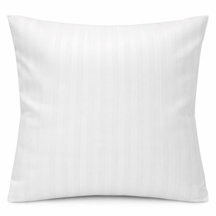 poszewka hotelowa na zakladke pasy 1cm biala 40x40