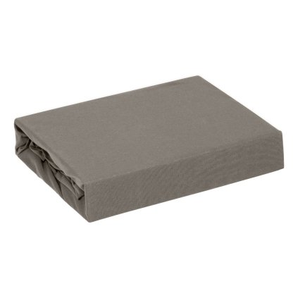 BAVLNĚNÉ PROSTĚRADLO S GUMOU ADELA 140X200X25 CM ŠEDÁ