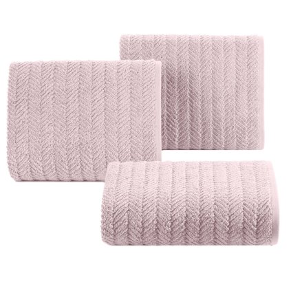 BAVLNĚNÝ RUČNÍK ETNO 30X50 CM PUDROVÁ