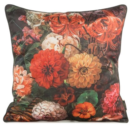 DEKORAČNÍ POVLAK NA POLŠTÁŘ VELVET110 45X45 CM KVĚTY