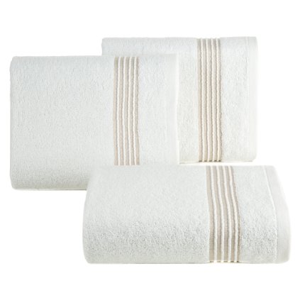 BAVLNĚNÝ RUČNÍK LILA 70X140 CM BÍLÁ