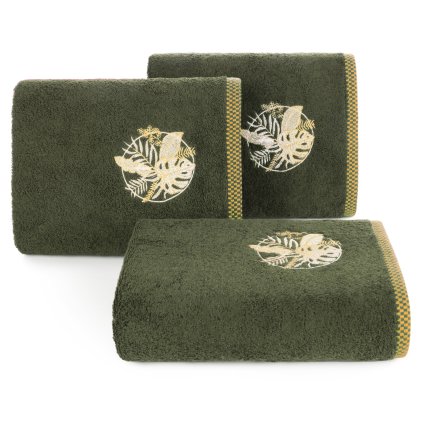 FROTÉ RUČNÍK PALMS 70X140 CM OLIVOVÁ