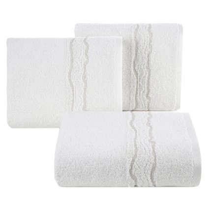 BAVLNĚNÝ RUČNÍK KARIN 50X90 CM BÍLÁ