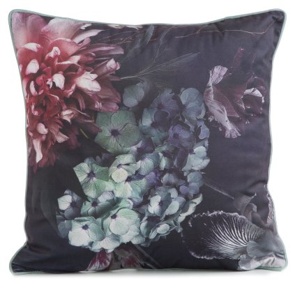 DEKORAČNÍ POVLAK NA POLŠTÁŘ VELVET 131 45X45 CM KVĚTY