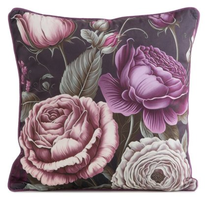 DEKORAČNÍ POVLAK NA POLŠTÁŘ VELVET 119 45X45 CM KVĚTY