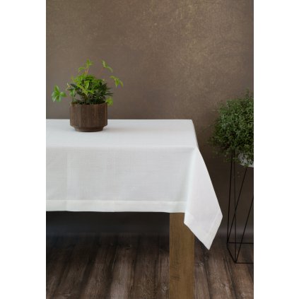 UBRUS STELLA 2 140X350 CM BÍLÝ