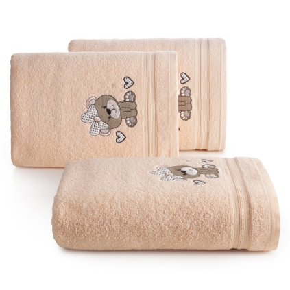 DĚTSKÝ BAVLNĚNÝ RUČNÍK BABY65 100X100 CM SVĚTLEORANŽOVÁ