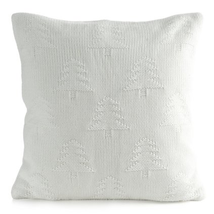 VÁNOČNÍ DEKORAČNÍ POVLAK NA POLŠTÁŘ CROCHET7 45X45 CM BÍLÁ