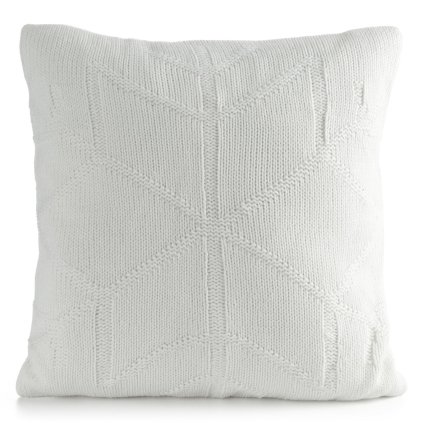 VÁNOČNÍ DEKORAČNÍ POVLAK NA POLŠTÁŘ CROCHET6 45X45 CM BÍLÁ