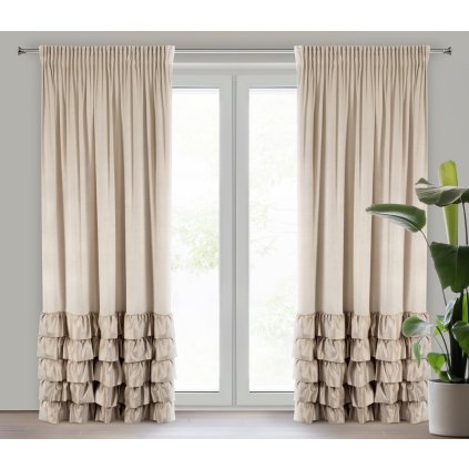 ZATEMŇOVACÍ ZÁVĚS NA PÁSCE DANI 140X250 CM BÉŽOVÁ