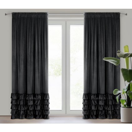 ZATEMŇOVACÍ ZÁVĚS NA PÁSCE DANI 140X250 CM ČERNÁ