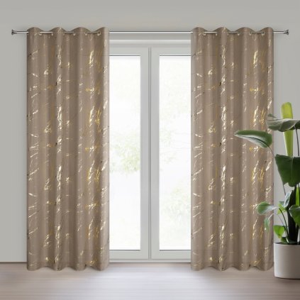 ZÁVĚS NA KROUŽCÍCH LANI 140X250 CM VZOROVANÁ