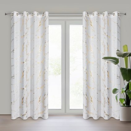 ZÁVĚS NA KROUŽCÍCH LANI 140X250 CM VZOROVANÁ