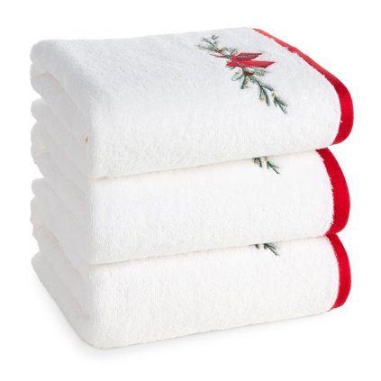 VÁNOČNÍ BAVLNĚNÝ RUČNÍK BLISS SADA 6KS 50X90 CM BÍLÁ