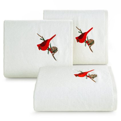 VÁNOČNÍ BAVLNĚNÝ RUČNÍK PINO SADA 6KS 50X90 CM BÍLÁ