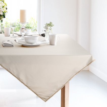 UBRUS S KRAJKOU LACE 85X85 CM KRÉMOVÁ