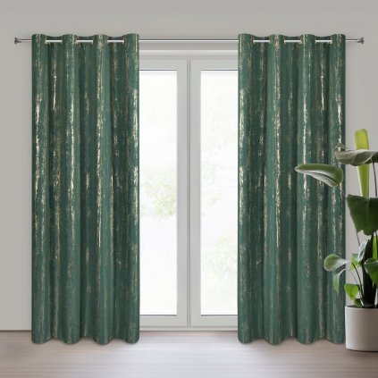 ZÁVĚS NA KROUŽCÍCH LIBI 140X250 CM VZOROVANÁ