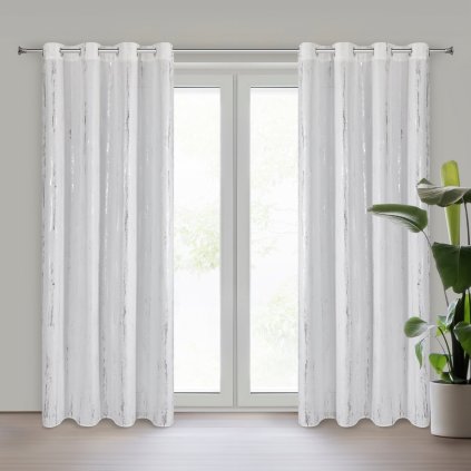 ZÁVĚS NA KROUŽCÍCH LIBI 140X250 CM VZOROVANÁ