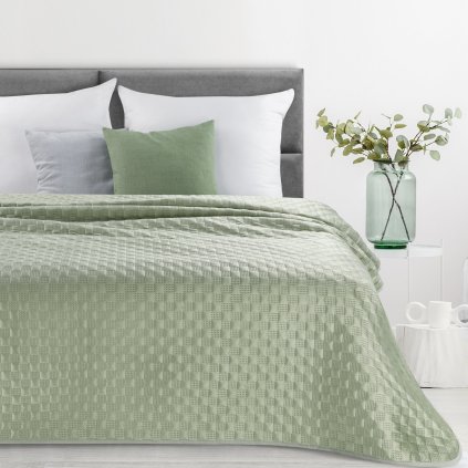 PŘEHOZ NA POSTEL SOFIA4 200X220 CM SVĚTLEZELENÝ