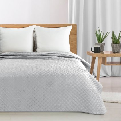 PŘEHOZ NA KŘESLO ARIEL 70X160 CM STŘÍBRNÝ