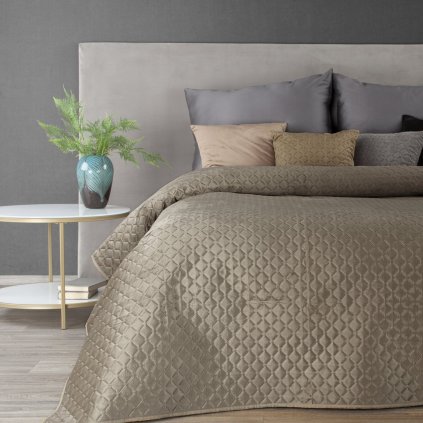 PŘEHOZ NA POSTEL DIMON 200X220 CM TMAVĚBÉŽOVÝ