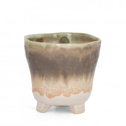 KERAMICKÝ KVĚTINÁČ (FI) 11X10 CM VÍCEBAREVNÝ