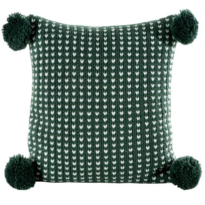VÁNOČNÍ DEKORAČNÍ POVLEK NA POLŠTÁŘ SWEATER 45X45 CM ZELENÁ