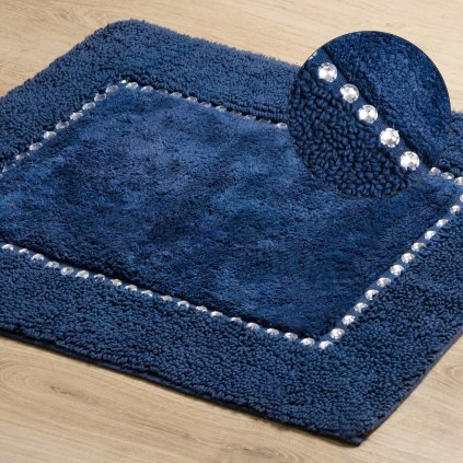 PŘEDLOŽKA DO KOUPELNY CHIC 50X70 CM TMAVĚMODRÁ