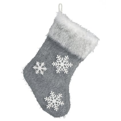 VÁNOČNÍ DEKORACE SNOWFLAKE 22X45 CM ŠEDÁ