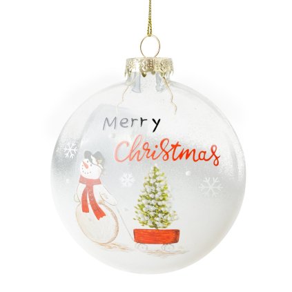 SKLENĚNÁ VÁNOČNÍ OZDOBA SADA 4KS (FI) 10 CM VZOROVANÁ