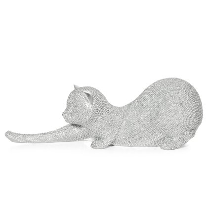 DEKORAČNÍ FIGURKA ELDO 26X9X9 CM STŘÍBRNÁ